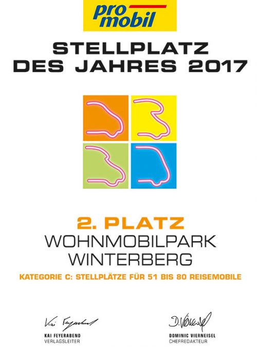 Wohnmobilpark Winterberg - Stellplatz des jahres 2017